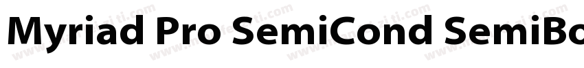 Myriad Pro SemiCond SemiBold字体转换